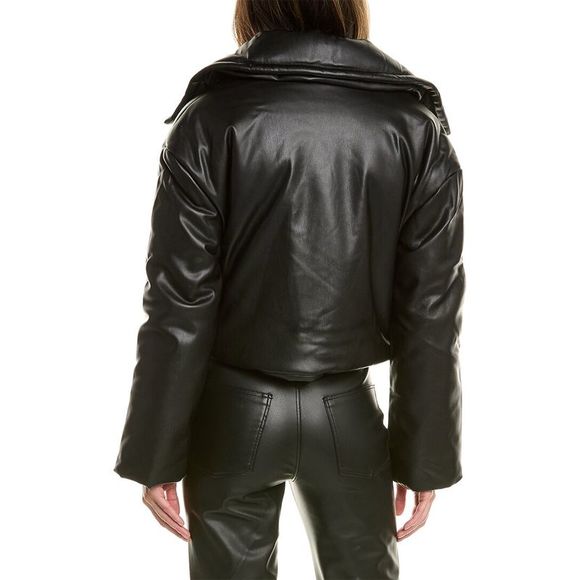 Rebecca Minkoff Cropped Padded Moto Jacket - Picture 2 of 3